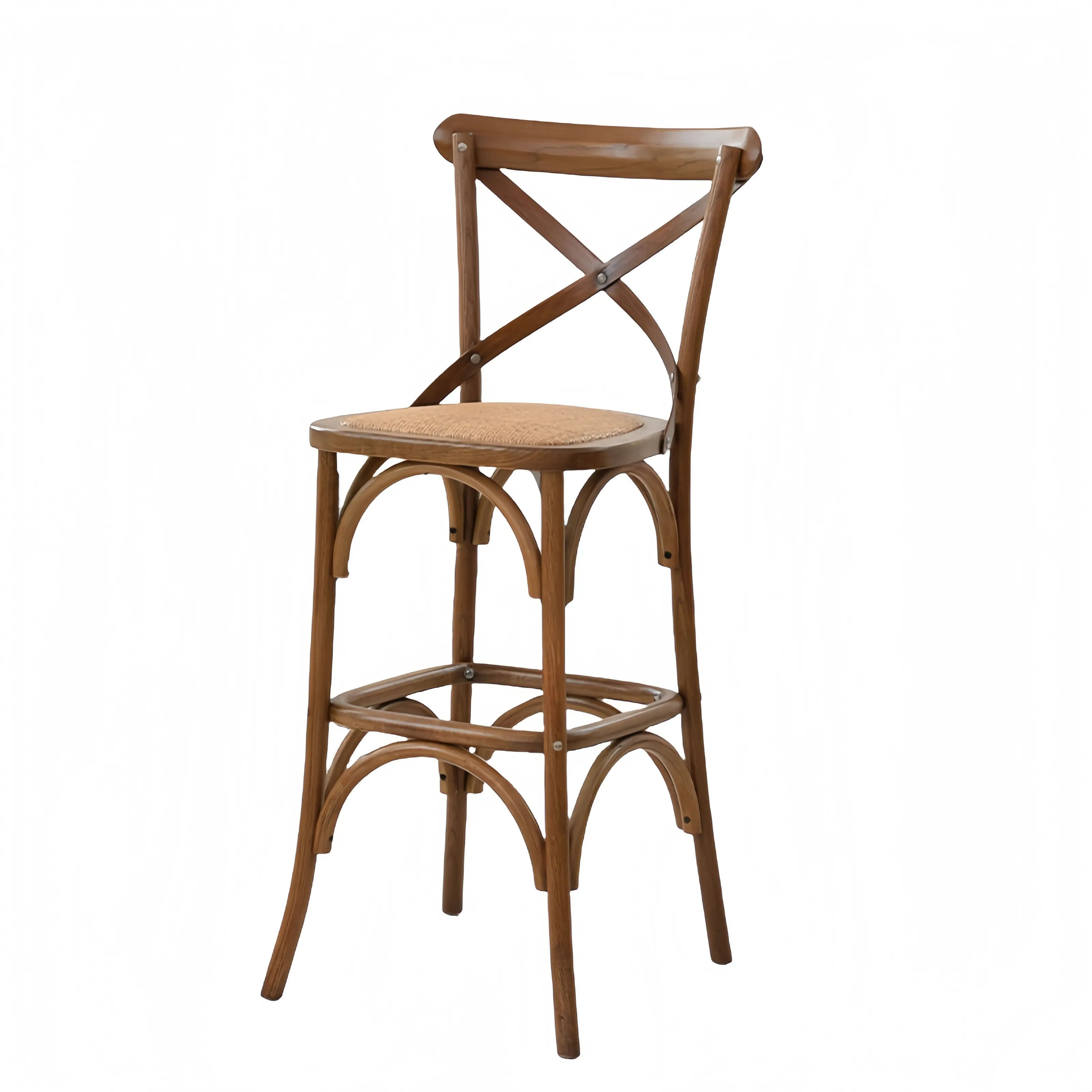 Nordic Bar Furniture Set – Solid Wood Frame Stools & Bar Seating