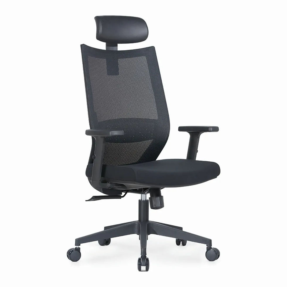 Thumbnail: Ergonomic Mesh Office Chair with Synchro-Tilt & Adjustable Headrest – Executive