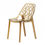 Thumbnail: Open Back Crystal Polypropylene Chair with Metal Base and Armrests