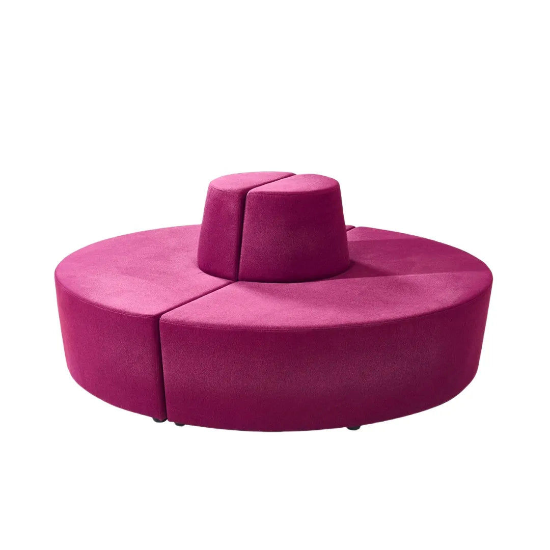 Round Ottoman Sectional Sofa – Modern Lounge Seating for Reception Room