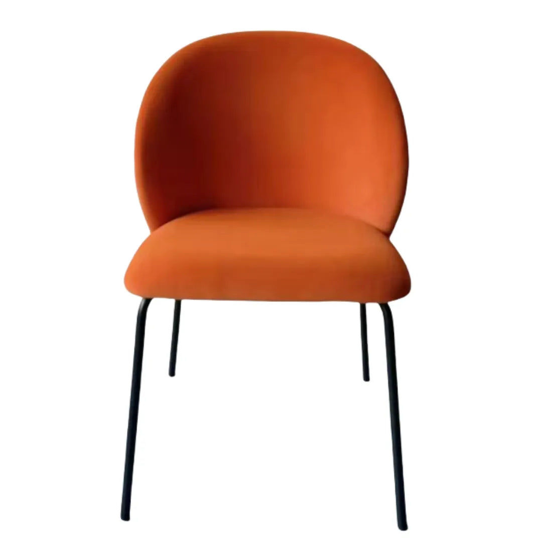 Modern Minimalist Side Dining Chair with Curved Backrest – Restaurant Furniture