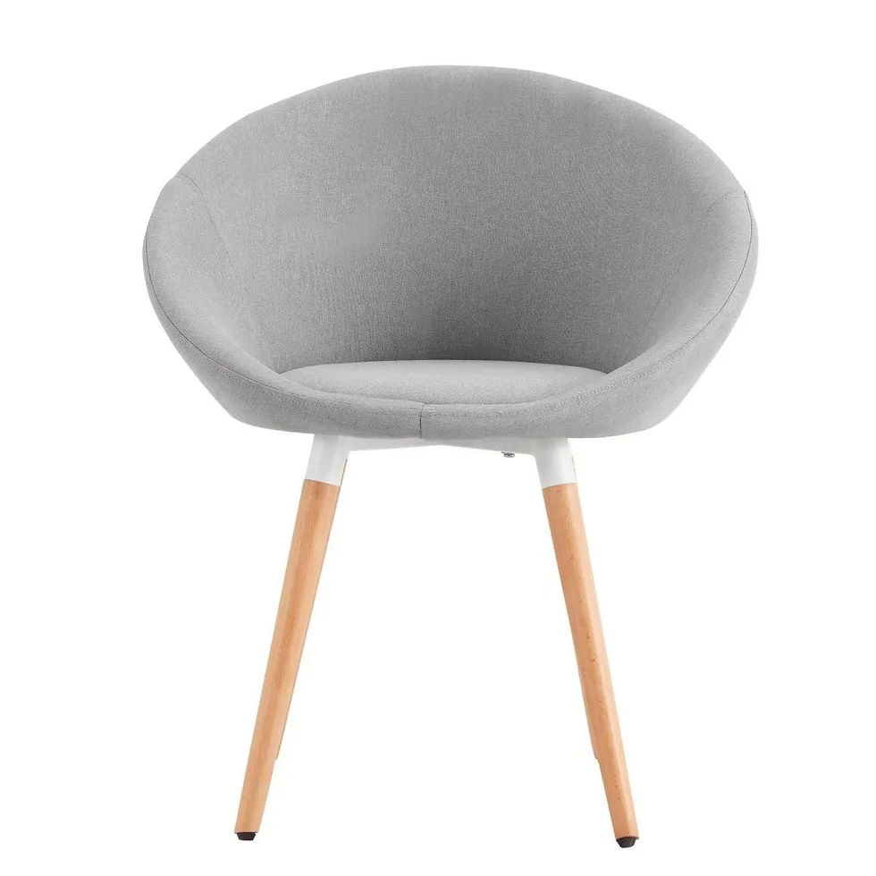 Thumbnail: Modern Grey Fabric Armchair with Wooden Legs – Reception, Lobby, Guest & Office