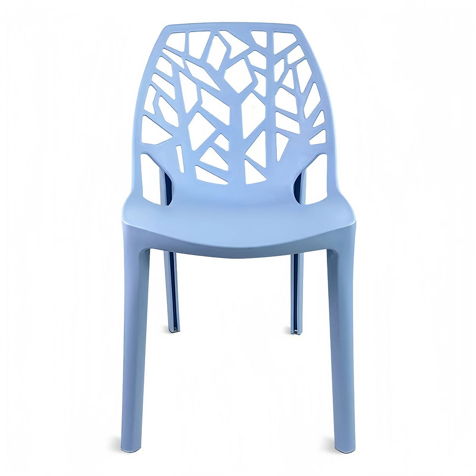 Thumbnail: Open Back Crystal Polypropylene Chair with Metal Base and Armrests
