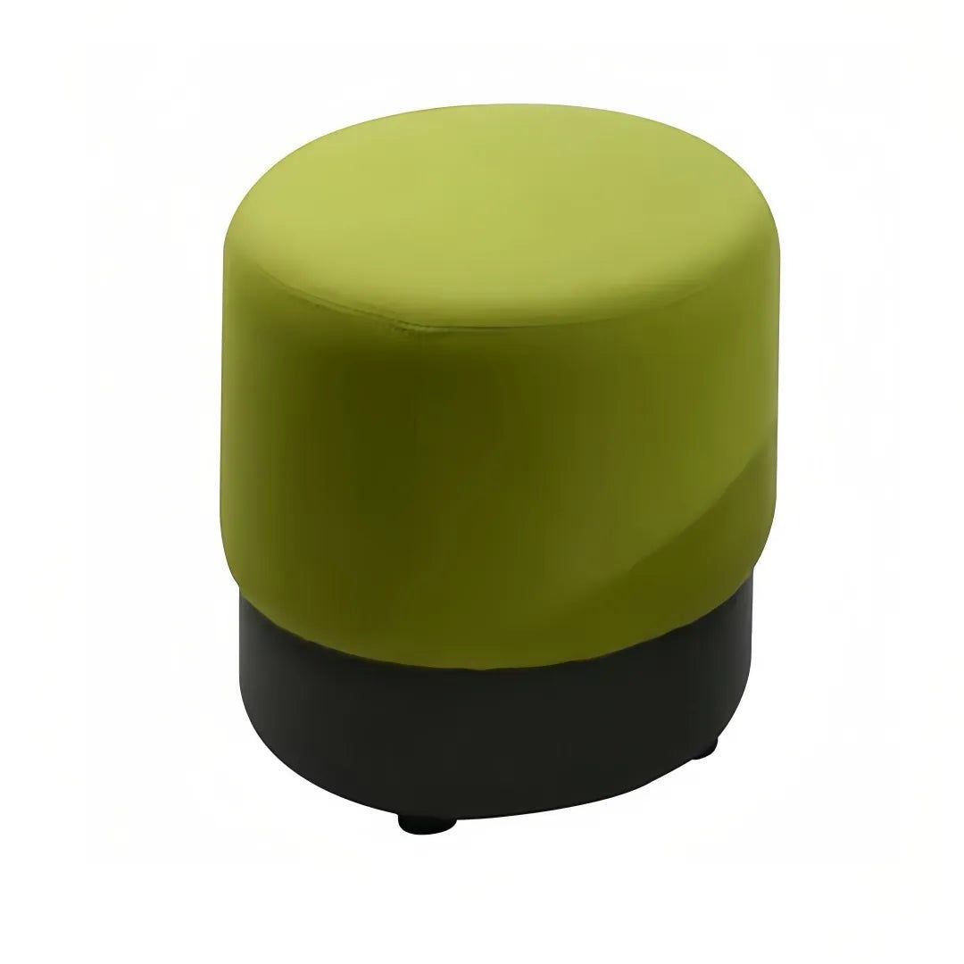 Small Round Modern Office Chaise Lounge Sofa with Ottoman Pouf – Stylish & Compa