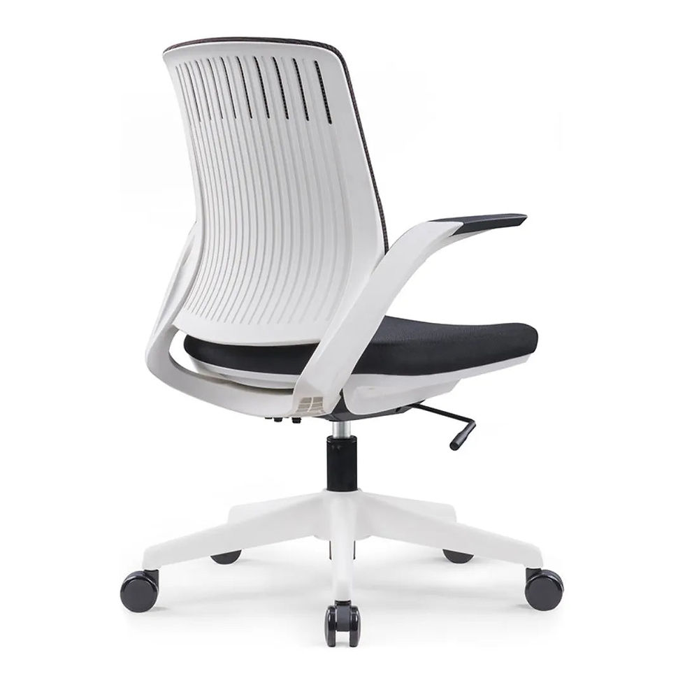Thumbnail: Black Breathable Padded Ergonomic Mesh Office Chair with Adjustable Armrests