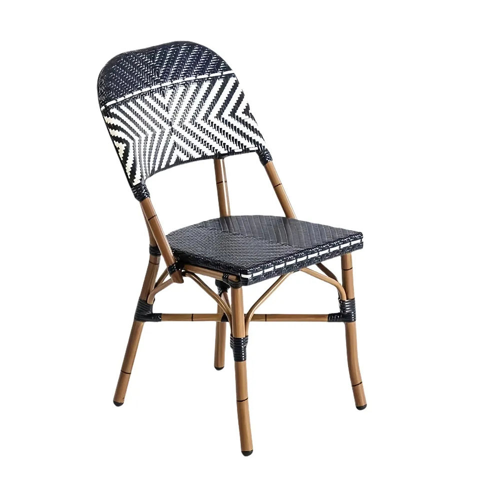 Thumbnail: Brush Stroke Painted French Café Bistro Chairs – Stackable Outdoor Dining