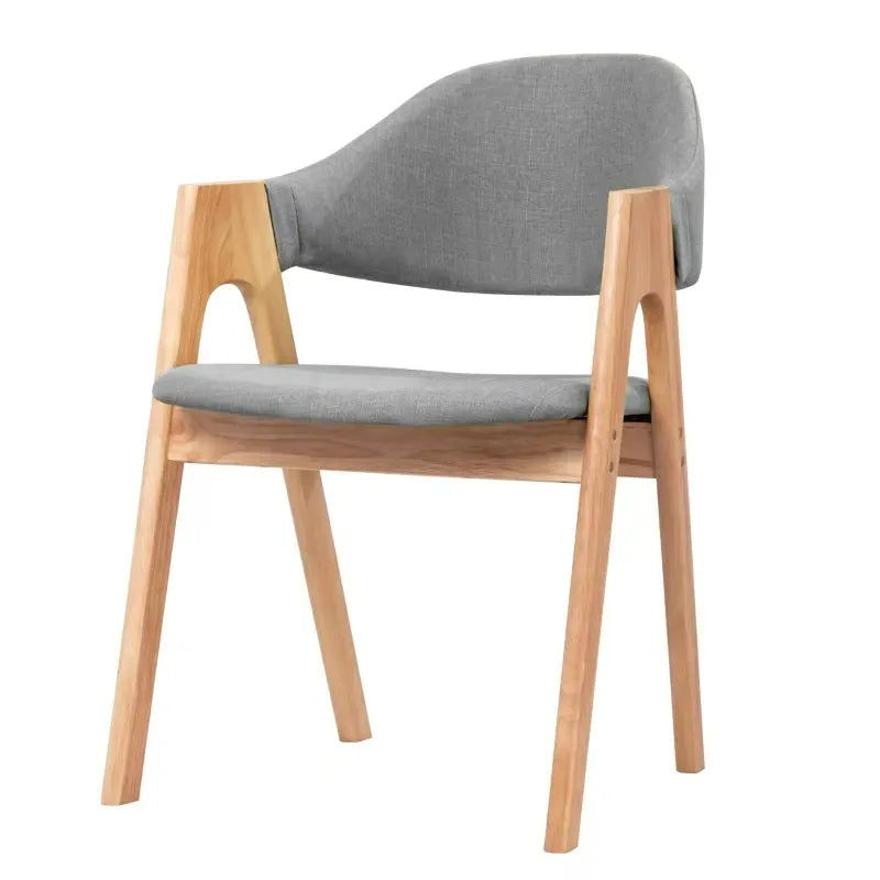Thumbnail: Open Back Upholstered Dining Chair with Solid Wood Frame for Restaurant