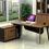 Thumbnail: Modern L-Shaped Executive Desk – Walnut & Black Finish, Customizable for CEO & H