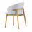 Thumbnail: Ash Wood Dining Chair with Mold Foam Upholstery for Home & Comedor Use