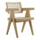 Thumbnail: Simple Light Luxury Black Piere Jeanneret Cane Armchair with Solid Wood