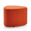 Thumbnail: Orange Fabric Danish Pouf Ottoman – Large Modern Stool for Office, Hotel & Loung