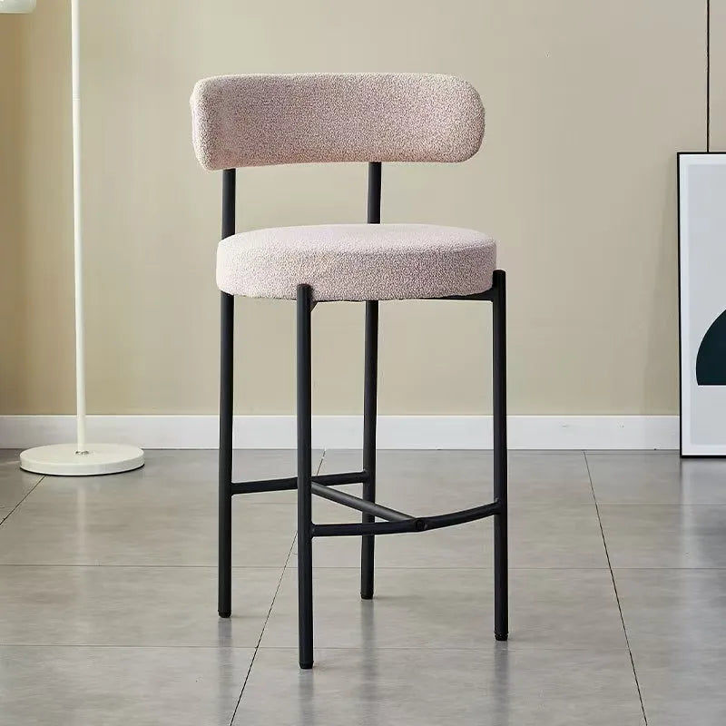 Thumbnail: High Bar Chair with Metal Frame for Hotel Reception & Lobby Furniture