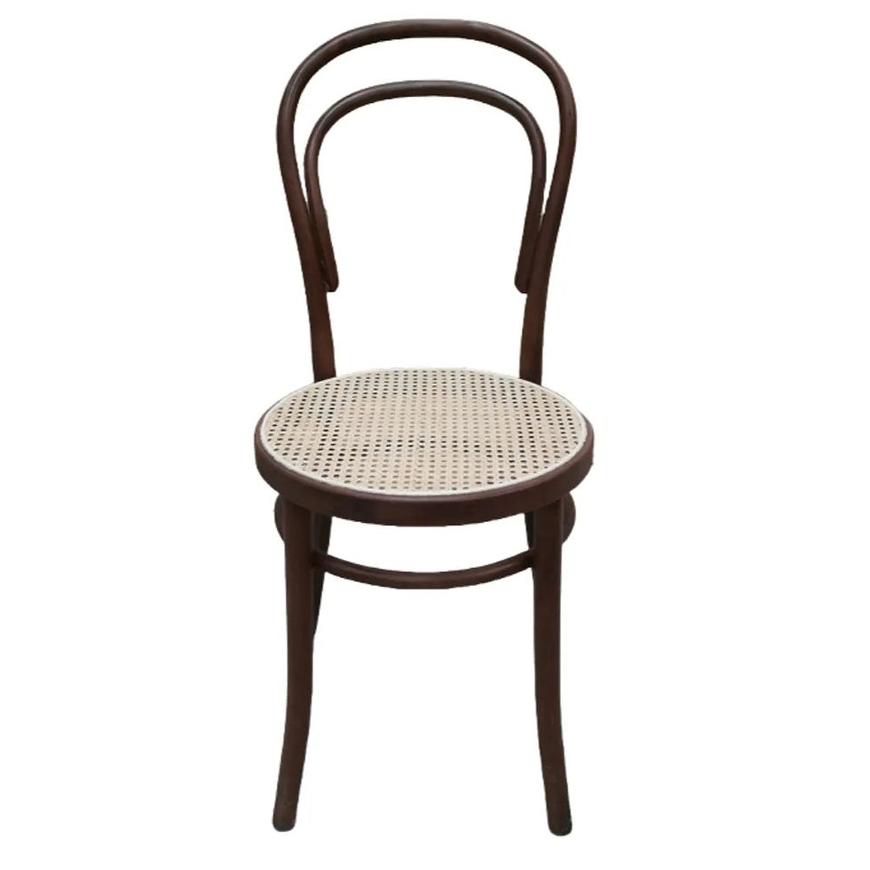 Thumbnail: Wooden Dining Chair with Rattan Seat – Elegant Choice for Weddings & Events