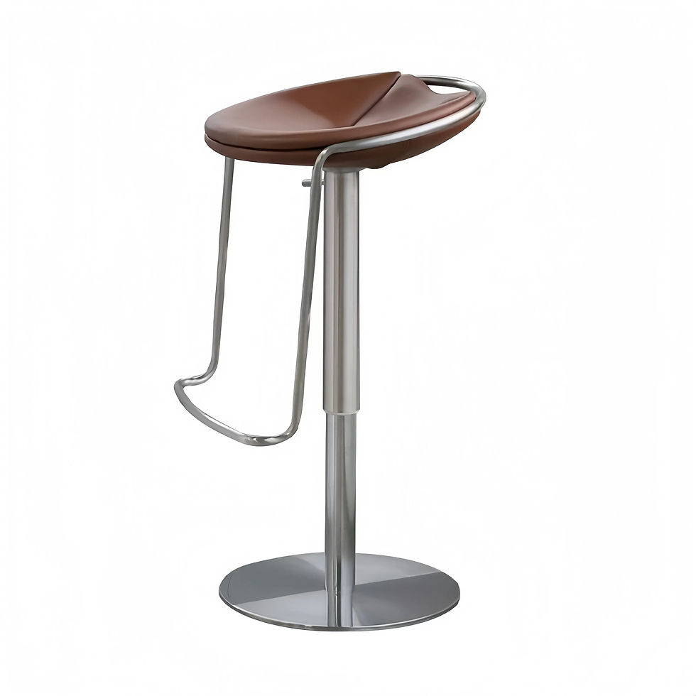 Thumbnail: Modern Backless Swivel Barstool with Adjustable Height & Metal Legs