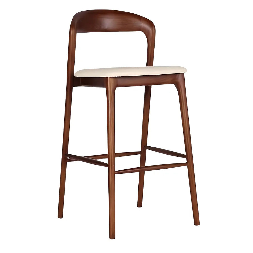Thumbnail: Modern Luxury Bar Wood Chairs | High Counter Bar Stools