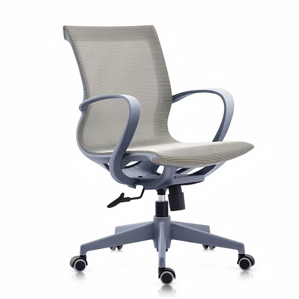 Thumbnail: Mid-Back Ergonomic Office Chair with Adjustable Lumbar Support & Synchro-Tilt
