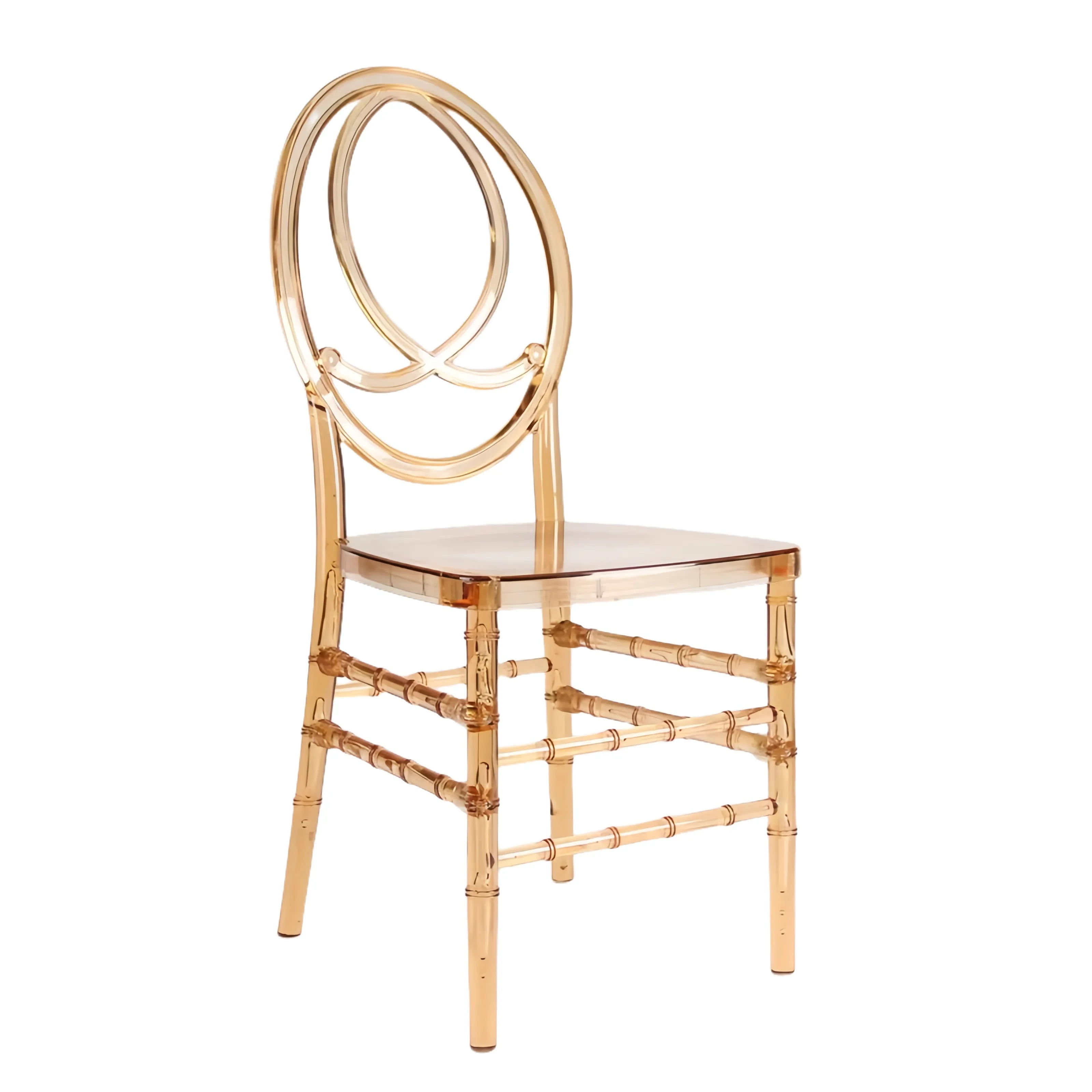 Stackable Clear Chiavari Resin Chair – Custom PP Event Chair for Weddings