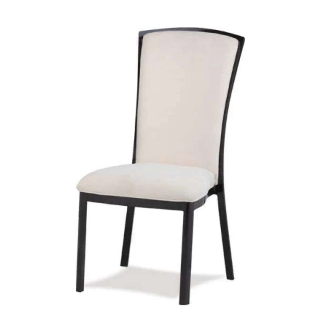 Modern High White Dome Back Fabric Upholstered Stackable Banquet Chair