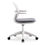 Thumbnail: Adjustable Mesh Office Chair White Frame with Flip-up Armrests & Silent Castors