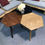 Thumbnail: Custom-Made Wooden Center Table Set - Small Coffee Table & Modern Wood Side Tabl