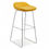 Thumbnail: Minimalist Upholstered Bar Counter Stool with Metal Legs – Modern Café Seating