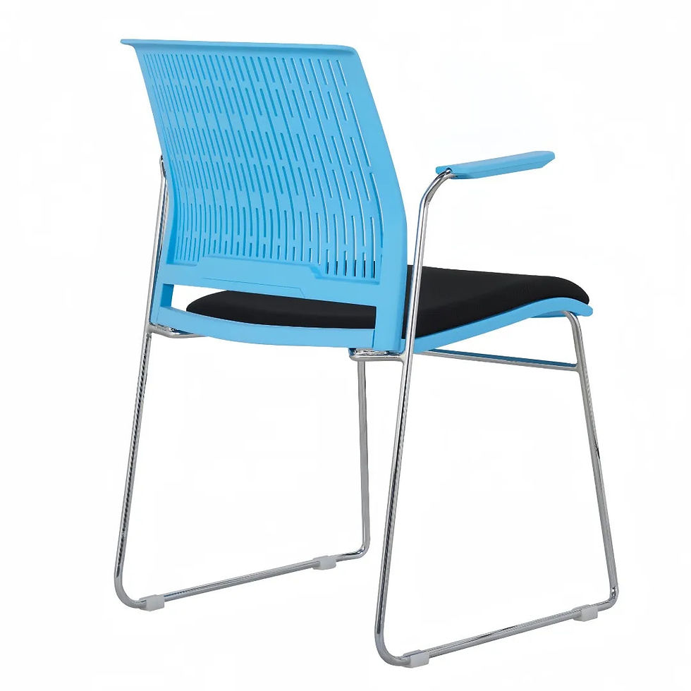 Thumbnail: Breathable Back Large Size Comfortable PP Chairs with Armrests for Office Recept