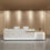 Thumbnail: LED Silver Reception Desk – I-Shaped Front Counter with Display