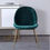 Thumbnail: Velvet Shell Armless Dining Chair with Gold Chromed Metal Legs