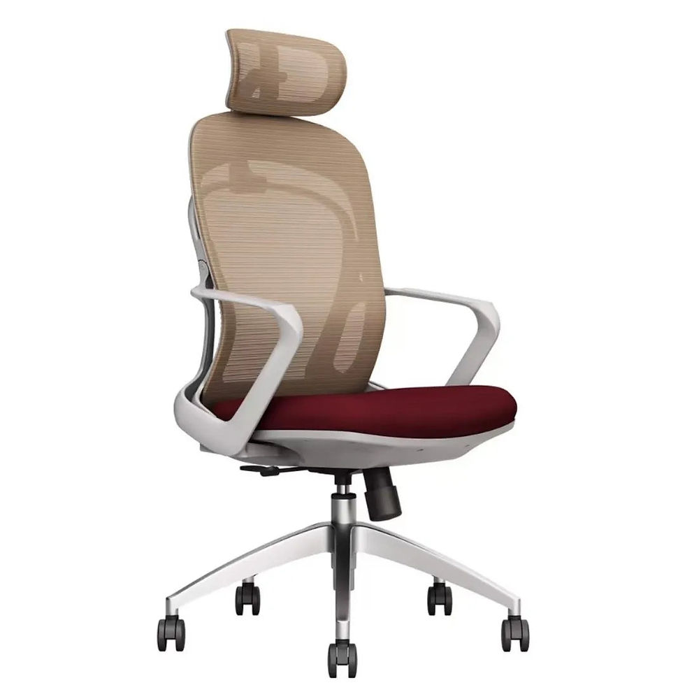 Thumbnail: Mid-Back Swivel Mesh Task Chair with Adjustable Headrest and Ergonomic Design