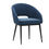 Thumbnail: LumiSource Renee Navy Blue Velvet Dining Chair with Steel Legs