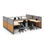 Thumbnail: 4-Seater Office Workstation with Privacy Security Desk Partitions