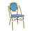 Thumbnail: Brush Stroke Painted Bamboo Aluminum Frame French Bistro Chairs