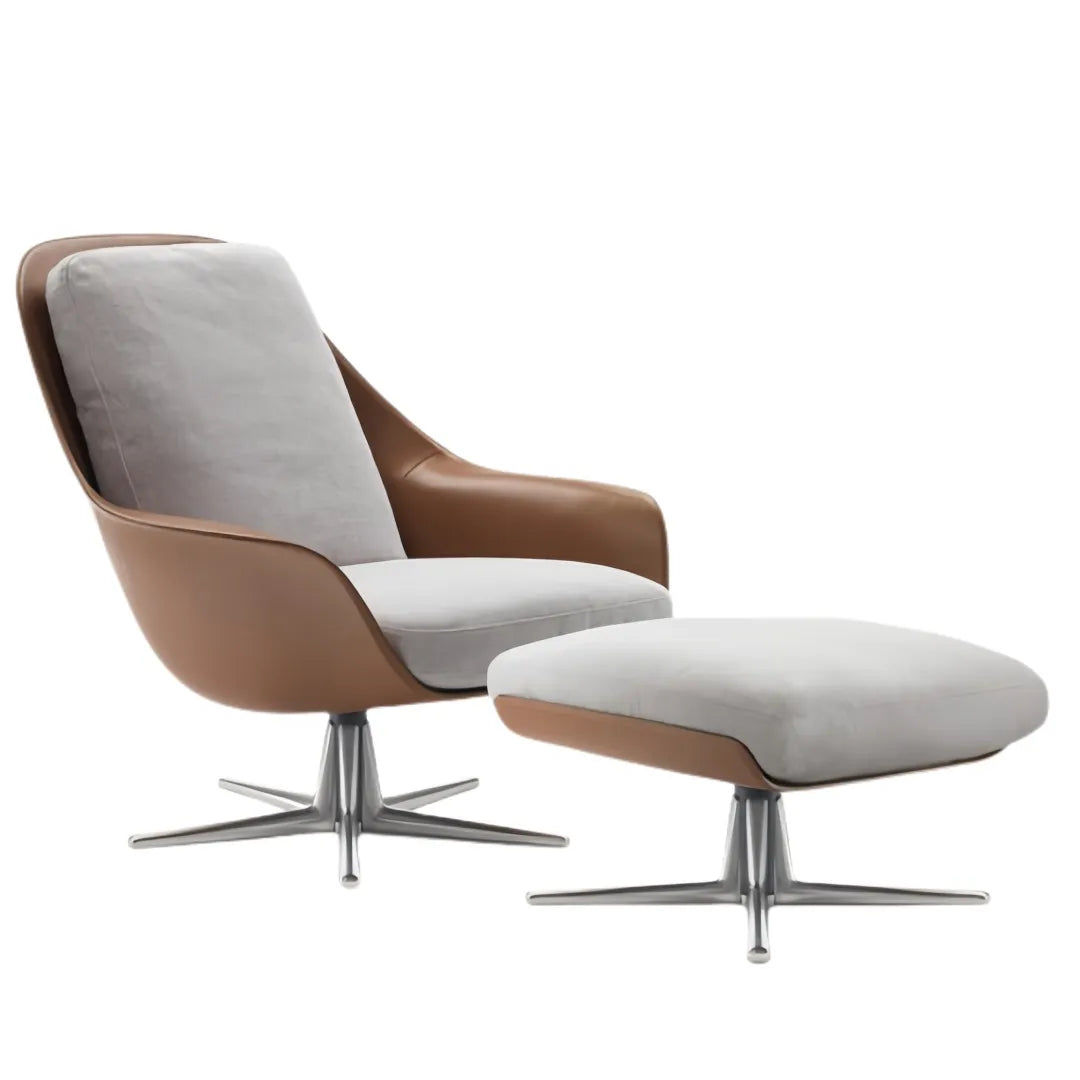Sveva Armchair – Italian Design Lounge Chair with Ottoman for Modern Offices