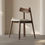 Thumbnail: Ash Wood PU Leather Armless Dining Chair with Mold Foam Cushion