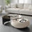 Thumbnail: Glass Center Table – Circular Modern Coffee Table with Cloud Shape Design