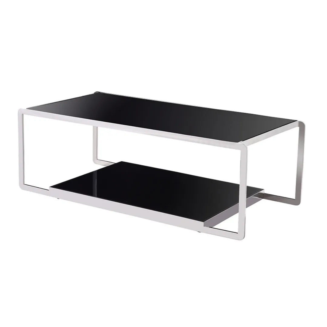 Affordable Modern Sofa Center Table with Glass Top & Coffee Table Design