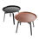 Thumbnail: Metal Center Table Set - Small Coffee Table & Side Table with Metal Feet for Wor