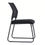 Thumbnail: Black Mesh Stackable Visitor Chair – Armless Upholstered Office & Waiting Room S