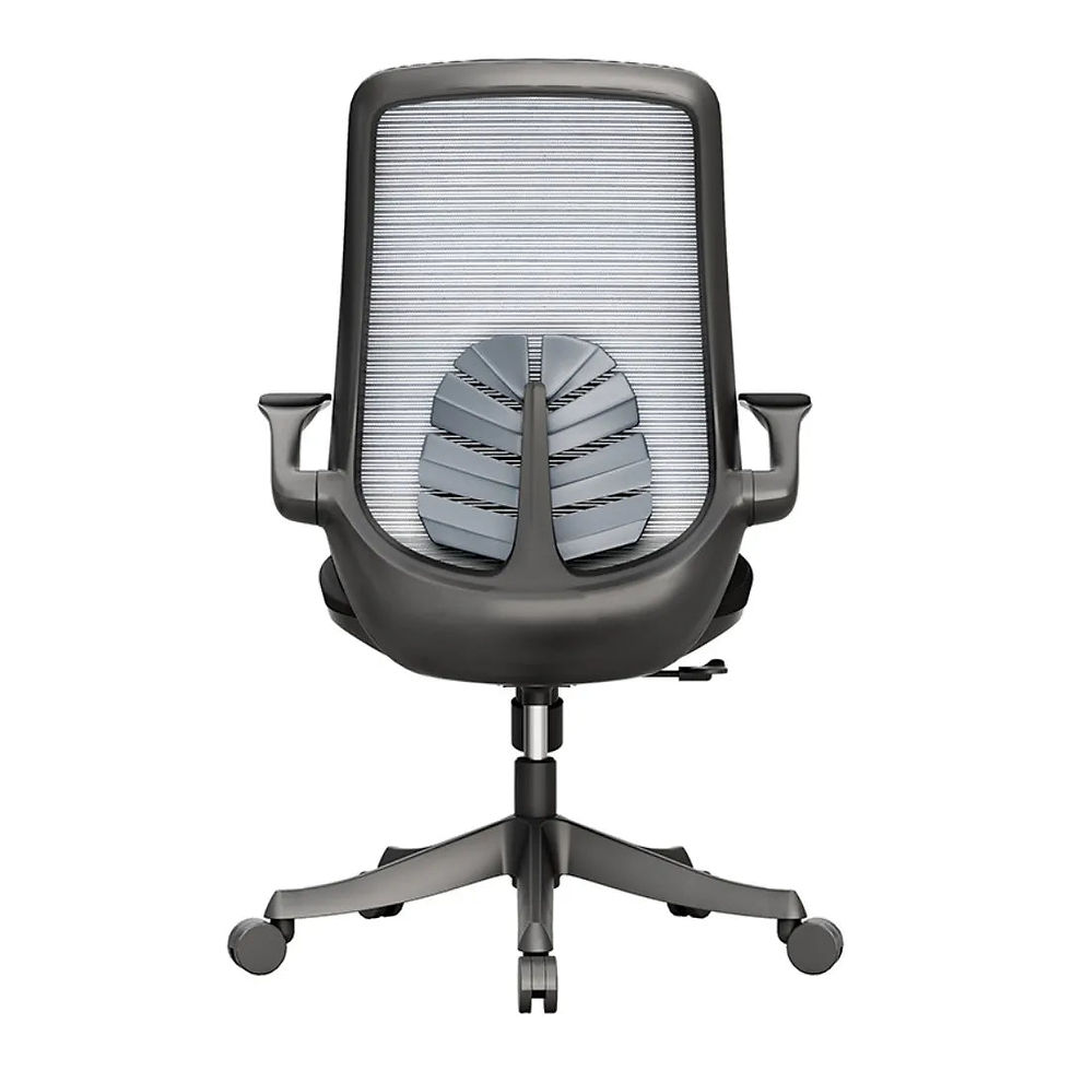 Thumbnail: Ergonomic Mesh Office Chair with Lumbar Support, Flip-up Armrests, Grey Frame