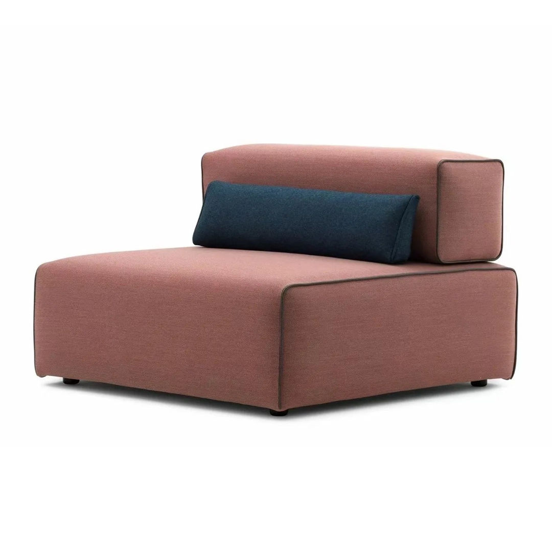 Blue Sectional Sofa with Stools – Lounge Seating for Coworking Spaces