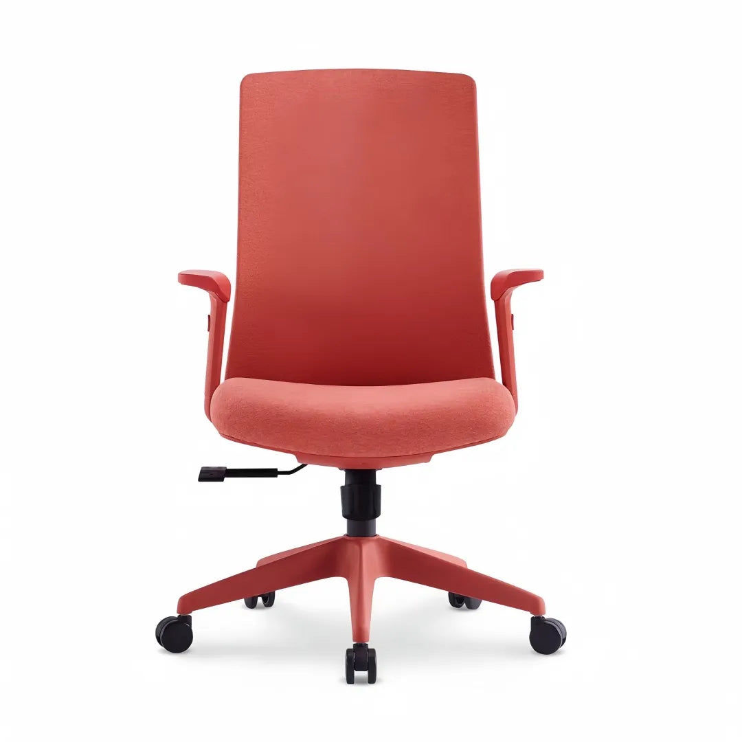 Luxury Ergonomic High-Back Leather Office Chair with PU Finish & Silent Castors