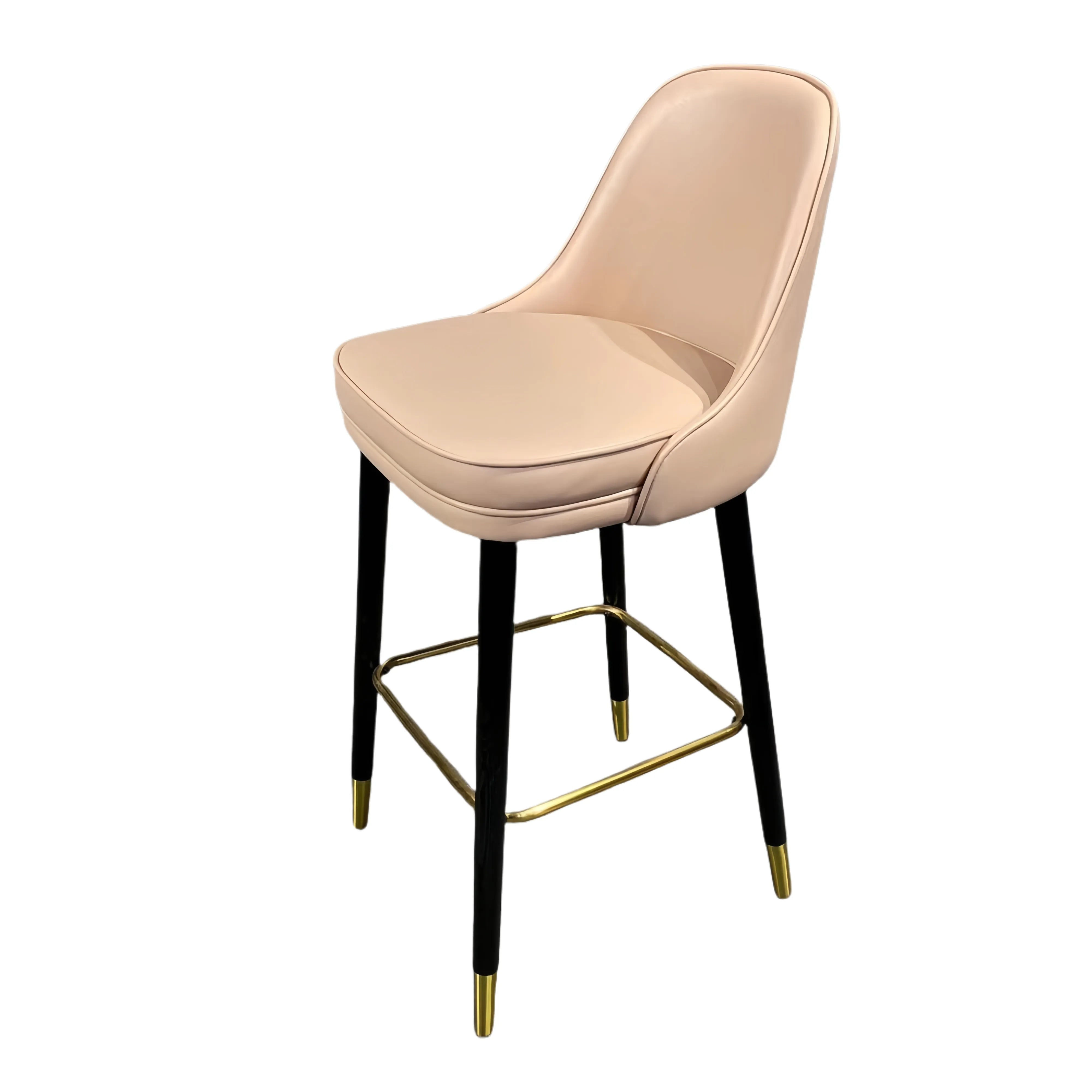 American Nordic Wooden Bar Chair | Modern High Stool for Bar & Table