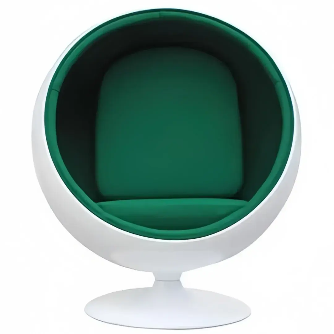 Modern Ball Chair – Ergonomic Fiberglass Lounge Chair in Iconic Pod Design for O