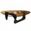 Thumbnail: Contemporary Triangle Glass Top Coffee Table with Wooden Base for Offices