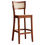 Thumbnail: Traditional Solid Wood Cane Counter Stool with Wood Back for Restaurant