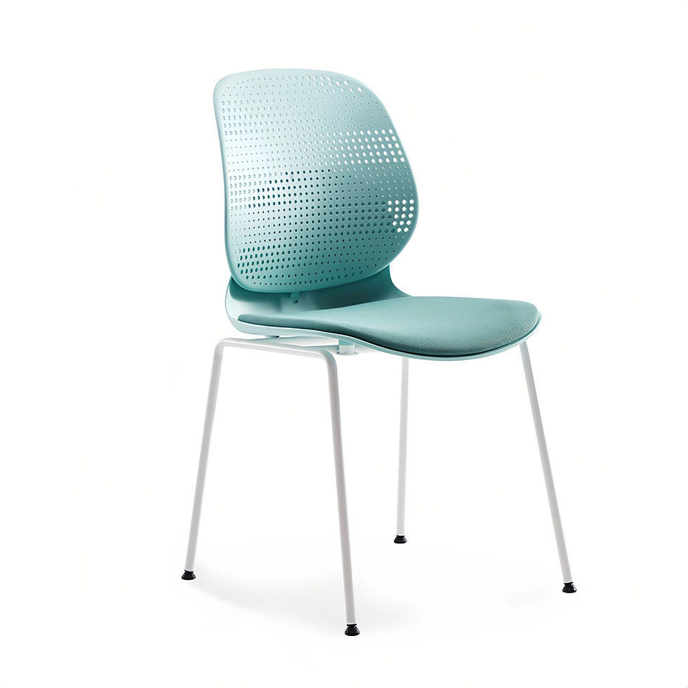 Thumbnail: Stackable Office & Training Room Chair – Breathable Backrest, Foldable Cushion &