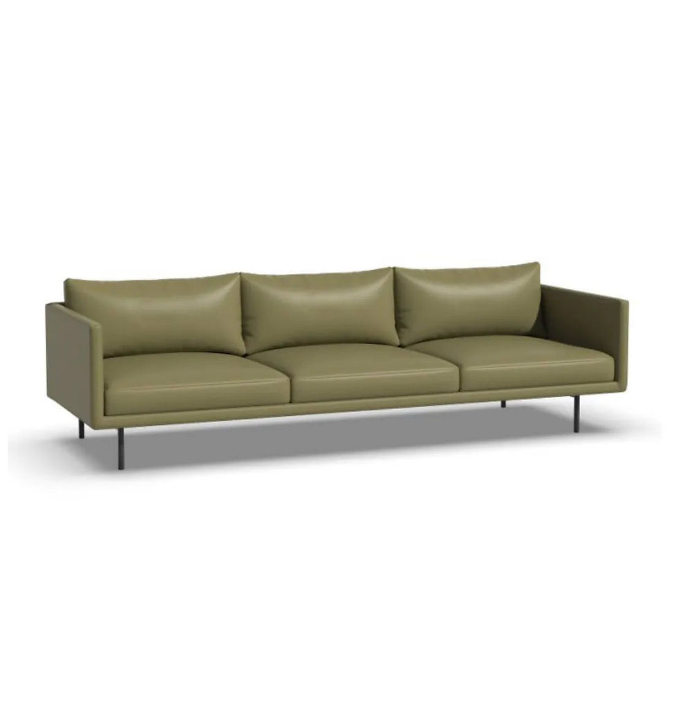 Thumbnail: Medium Back Faux Leather 2-Seater – Modular Sofa for Office & Lobby