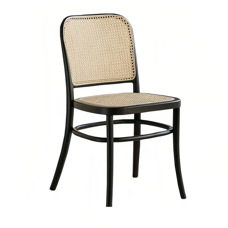 Thumbnail: High Back Ash Wood & Rattan Hoffmann Side Dining Chair