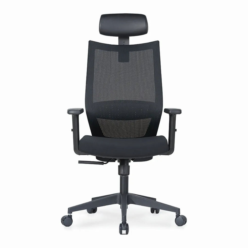 Thumbnail: Ergonomic Mesh Office Chair with Synchro-Tilt & Adjustable Headrest – Executive