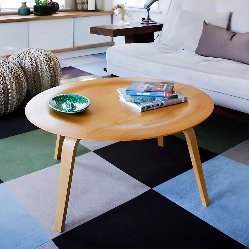 Thumbnail: Contemporary Coffee Table with Wooden Base for Commercial Offices